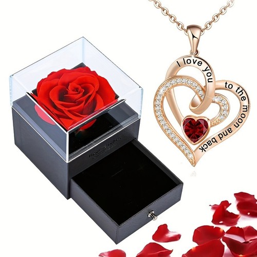 Diamond necklace ruby heart - diamond,
