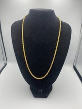 MONET Byzantine Chain Necklace Gold Plated Vintage Signed Costume Jewellery