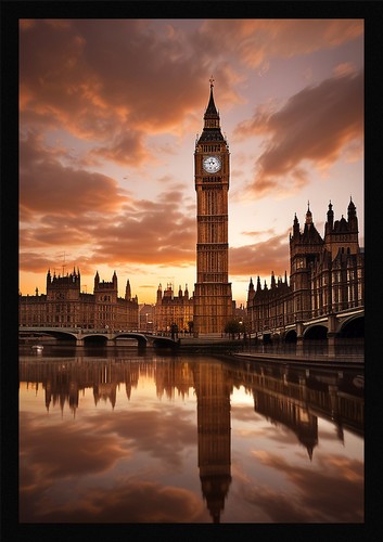 Bold london skyline framed - bold,