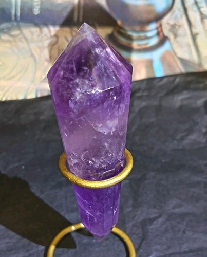 Large faceted phantom amethyst - large,