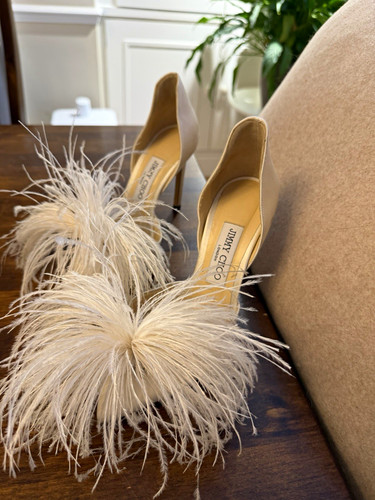 Jimmy choo ivory satin - satin, court