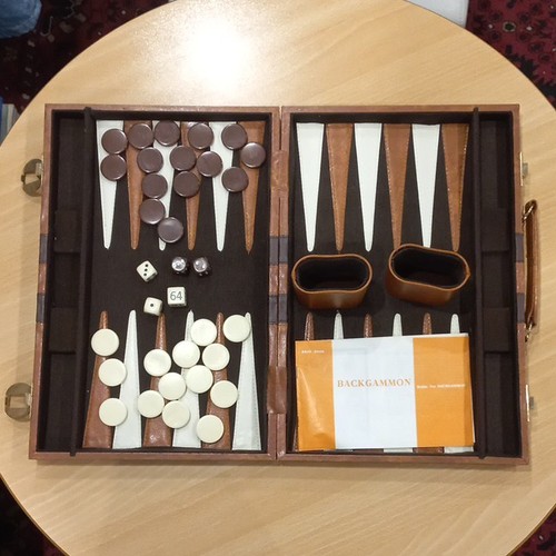Vintage backgammon set game - vintage,