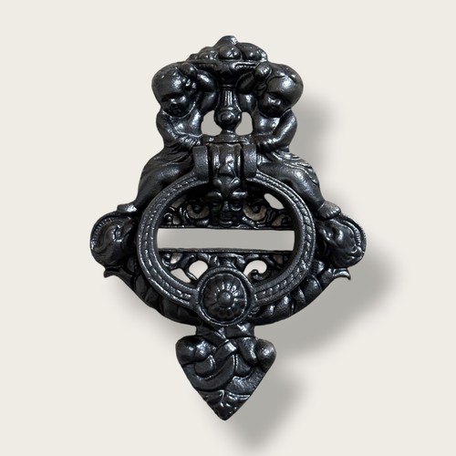 Front door knocker cherub - door,