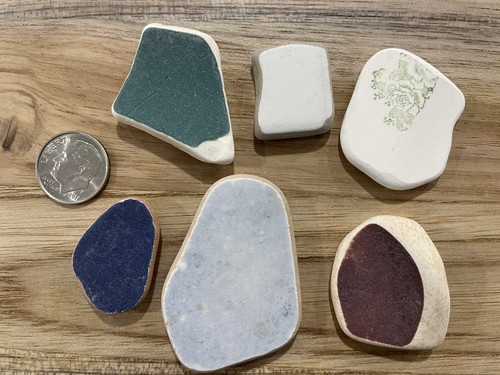 Sea glass pieces - glass, of