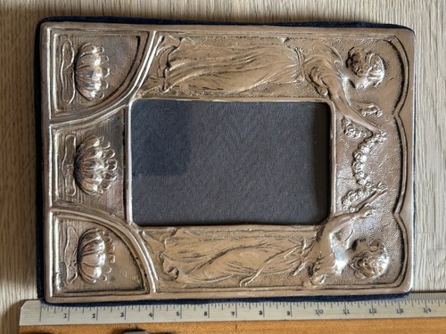 Art nouveau solid silver photo - silver,