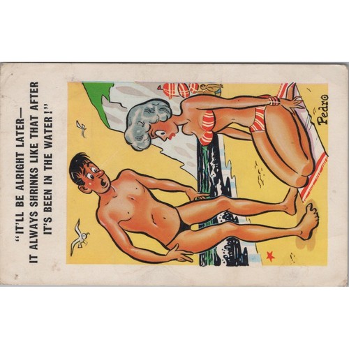 Postcard funny beach scene - beach,