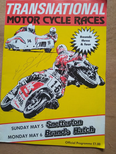 Joey dunlop signed - dunlop, programme