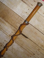 World War 1 Military Drum Major's Marching Mace / Staff With Brass Crown Top