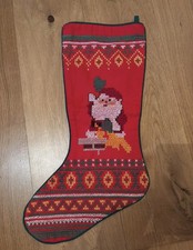 Vintage Christmas Stocking Red