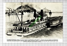 Mississippi Valley Barge Line Co River Boat OHIO St Louis  - 1930s Cutting