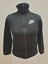 Q888 GIRLS NIKE BLACK F/ZIP SPORTS TRACKSUIT TOP UK 8-10 YRS 