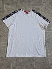 Hugo Boss Tape T Shirt White Size Large Pre-Owned