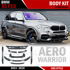 FOR BMW X5 F15 AERO STYLE BODY KIT GLOSS BLACK SKIRTS LIP SPOILER REAR DIFFUSER