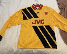Arsenal 1993/94 Retro Away Shirt JVC Long Sleeve Size S