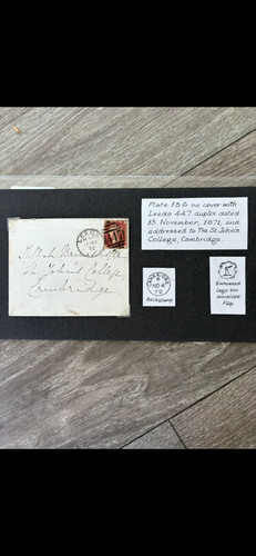 1871 penny red envelope - 1871,