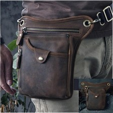 Vintage leather waist pack men - vintage,