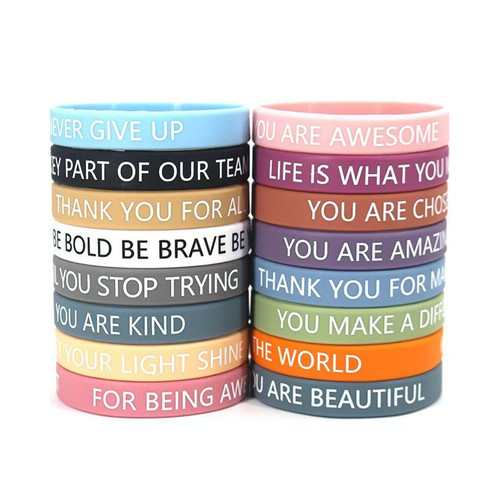 Inspirational rubber wristband - inspirational,