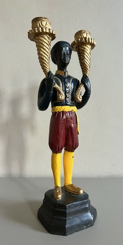 Old cold painted blackamoor - old,