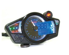 Koso Multifunctional Speedometer RX1N GP Style - Black with Blue Lighting