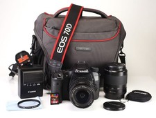 Canon EOS 70D DSLR & 18-55 & 80-200mm Dual Kit Refurbished + 12 Month Guarantee