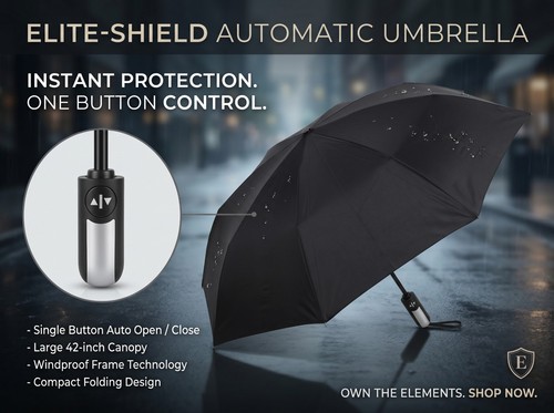 Automatic black umbrella - automatic,