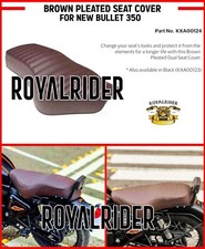 "BROWN PLEATED SEAT COVER" FIT FOR ROYAL ENFIELD NEW BULLET 350