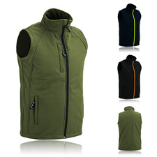 Windproof Softshell Jackets Gillet Outdoor Travel Casual Zip Up Work Fleece Line