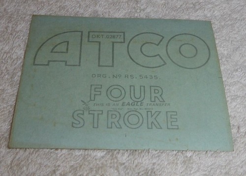 Vintage lawn mower decals