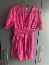 Zara Pink Linen Dress With