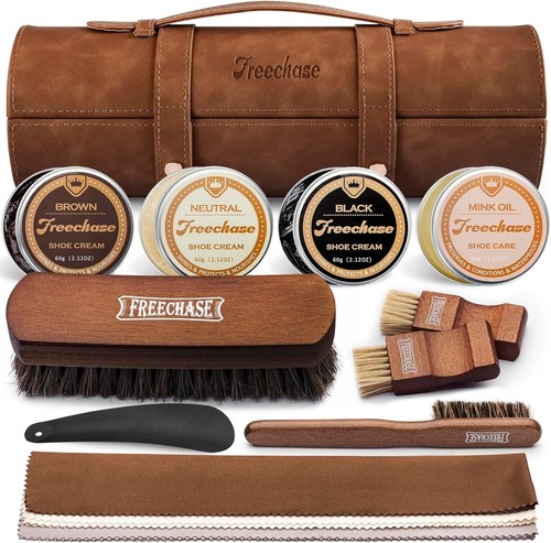 Leather shoe polish kit for - leather,