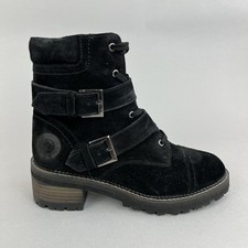 Red or Dead Black Suede Ankle