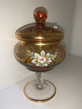 Vintage Art Glass Pedestal