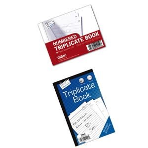 Triplicate receipt book - triplicate, carbon