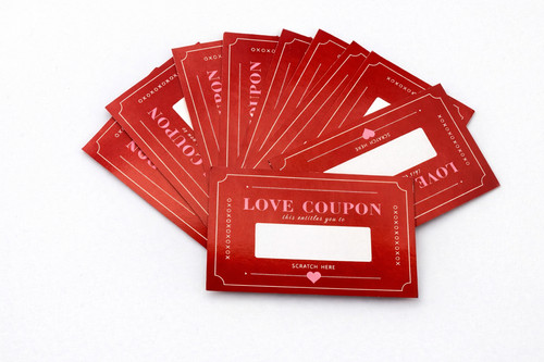 Love coupon scratch cards - scratch,