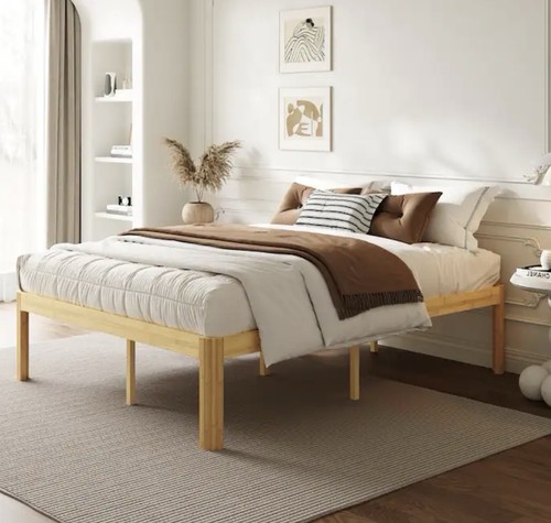 Bamboo bed frame twin - bed,