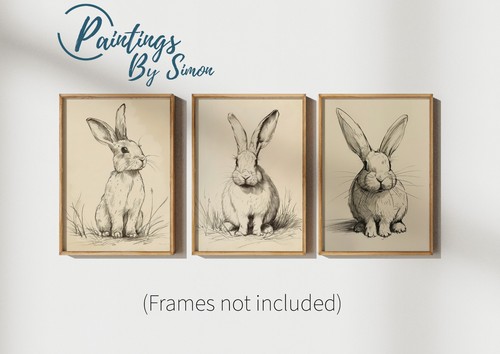 Rabbit sketch set - rabbit, prints