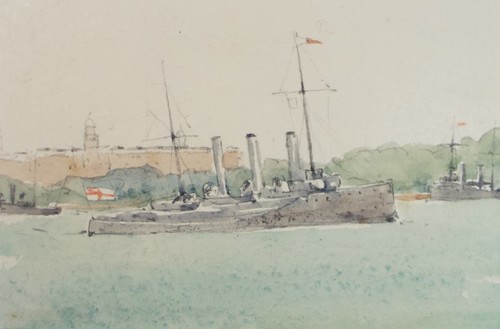 Original watercolour hms - original, 'hms