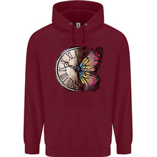 Butterfly Clock Childrens Kids Hoodie