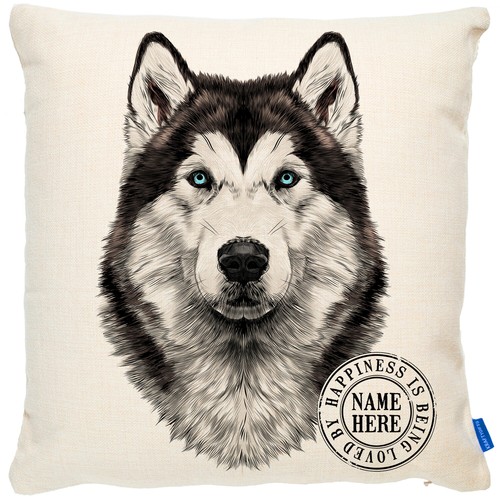 Personalised husky cushion - personalised,