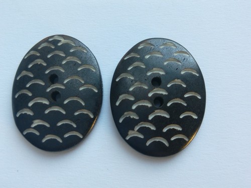 Oval handmade bone - bone, buttons