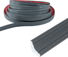 Moulding Trim PVC  Flexible Grey Quadrant Trim Floor Beading Grey Skirting