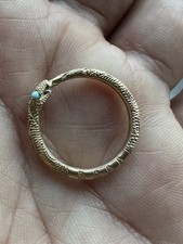 Gucci Ouroboros Snake Ring 18ct Yellow Gold Size P