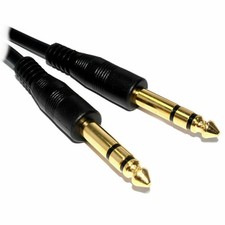 3m 6.35mm Jack Plug to 6.35mm Jack Plug Stereo Cable