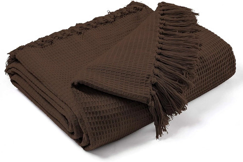 Luxury cotton waffle throw - luxury,