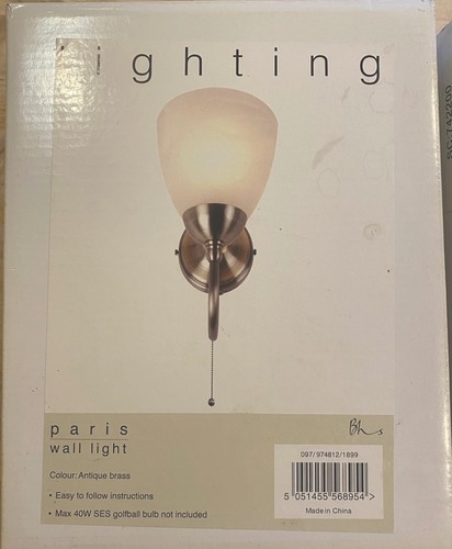 Bhs paris wall light - paris,