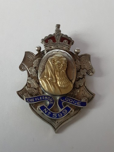 Solid silver masonic medal - medal,
