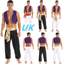 UK Mens Desert Prince Cosplay Outfits Halloween Arabian Prince Costume Set