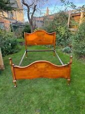Antique Burr Walnut Vono Double Bed Frame  Edwardian Bedroom