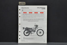 Vintage NOS 1978-79 Honda XL250 S Motorcycle Dealer Set Up Instruction Manual