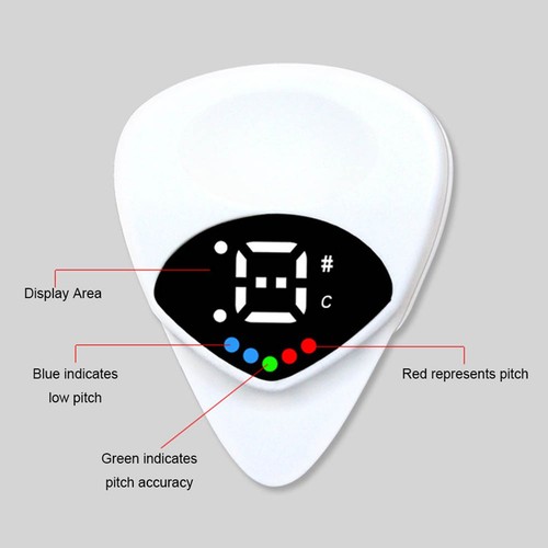 Guitar pick with built - guitar,